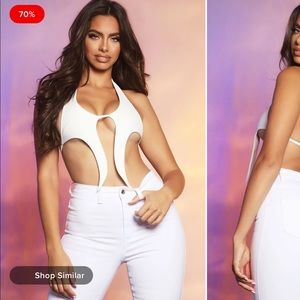 MEGAN THEE STALLION tie breaker halter top - fashion nova - XS ( sold out )